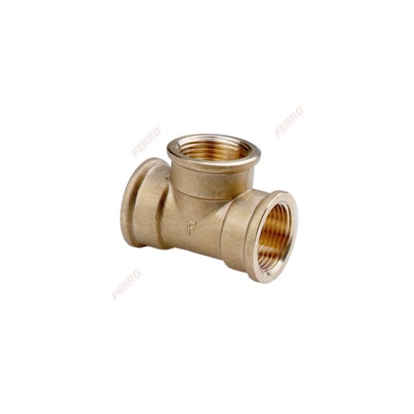 BRASS EQUAL TEE  FERRO